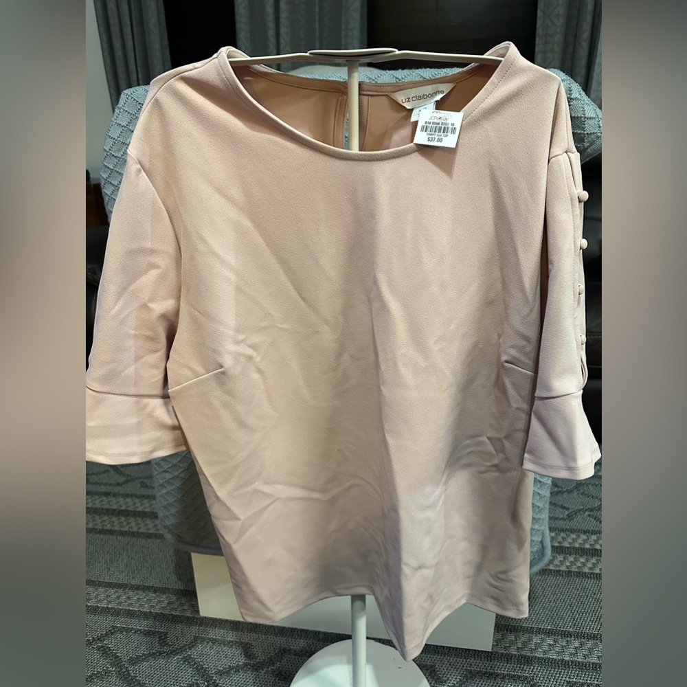 NWT Liz Claiborne women’s pink shirt. Sz XXL